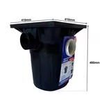Caixa De Gordura Com Cesto De Limpeza 20L PREMIUM - METASUL