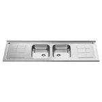 Pia Inox Concreto Dupla Bali 180x56 C/Cuba n°3 - GHELPLUS