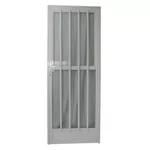 Porta Alumínio Palito Branco Slim Plus Vidro Liso 210x80 - POTY