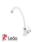 Torneira Cozinha Mesa Alta 1067 1/4V C63 Branca Plastic 6348 - LEÃO METAIS