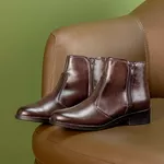 Bota Molly Feminina Melissa com Ziper Lateral Café