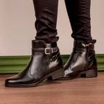Bota Molly Feminina Melissa com Ziper e Fivelas Preta