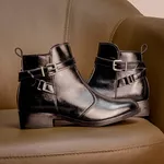 Bota Molly Feminina Melissa com Ziper e Fivelas Preta