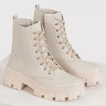 Coturno Molly Feminino Off White com Atacador