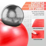 Bola Suíça para Pilates e Ginástica - 55cm - Vermelha