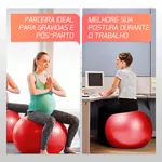 Bola Suíça para Pilates e Ginástica - 55cm - Vermelha