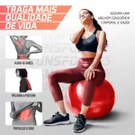 Bola Suíça para Pilates e Ginástica - 55cm - Vermelha