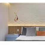 Luminária Arandela Dourada com LED 15w Luz Amarela Nitrolux ALN-201D