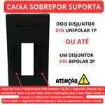Caixa Sobrepor Para 1 Disjuntor DIN PVC Externa Para Instalação de Ar Condicionado Cor Preta Fosca Margirius
