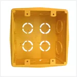 Caixinha De Luz Pvc 4x4 Embutir reforçada cor Amarelo - 12 unidades