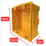 Caixinha De Luz Pvc 4x4 Embutir reforçada cor Amarelo - 12 unidades