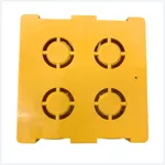Caixinha De Luz Pvc 4x4 Embutir reforçada cor Amarelo - 12 unidades