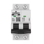 Disjuntor Din Mini Bipolar 3ka Curva C Marca Soprano 