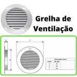 Grelha Acabamento P/ Exaustores Coifas E Ventilação Branca