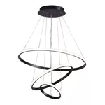 Lustre Pendente de Led 3 Aros Anéis Arcos 3 temperaturas de cor de LUZ 58w bivolt LP-403