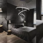 Lustre Pendente de Led 3 Aros Anéis Arcos 3 temperaturas de cor de LUZ 58w bivolt LP-403
