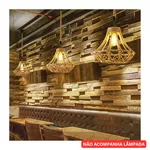 Luminaria Pendente Corda Rústico Moderno com Bocal E27 PC02