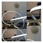 Lustre Pendente Led Sala Jantar 40W com Três cores de Luz LP-02N Niquel Prata