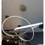 Lustre Pendente Led Sala Jantar 40W com Três cores de Luz LP-02N Niquel Prata