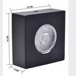 kit com 50 MINI SPOT PLAFON DE SOBREPOR QUADRADO PRETO 5W luz amarela