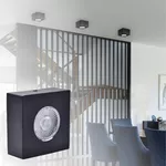 kit com 50 MINI SPOT PLAFON DE SOBREPOR QUADRADO PRETO 5W luz amarela