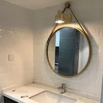 Espelho Redondo Adnet Dourado com Alça Caramelo 40cm Reduna AF0005