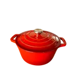 Panela de Ferro Fundido Esmaltada 24 cm + BRINDE 