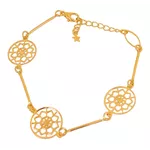 Pulseira Rosa Vazado By Kumbayá Joias