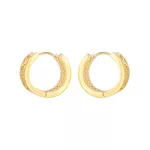 Brinco Argola Cravejada de Zircônias Banho de Ouro 18K