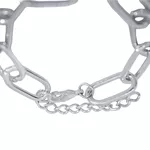Pulseira Elo Cartier Oval Metal Prateado 