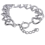 Pulseira Elo Cartier Quadrado Metal Prateado 