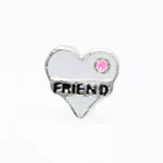 Pingente Coração Friend Memories Prata 925 Esmaltado Cápsula