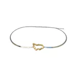 Colar Aro com detalhe de Forma Geométrica Dourado Banho de Ouro 18K