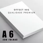 Papel Offset A6 90gr Chambril 200 Folhas 