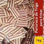 Pururuca de Trigo Crua Para Fritar Salgadinho de Bacon Listrada 1kg + Tempero de Bacon