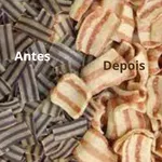 Pururuca de Trigo Crua Para Fritar Salgadinho de Bacon Listrada 1kg + Tempero de Bacon