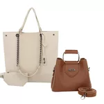 Kit Valentina Grande Marfim+ Chloe pequena Caramelo