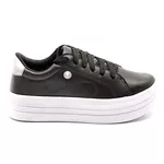 Tênis Casual Strass Sola Alta Preto DKShoes