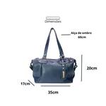 Bolsa Feminina Couro Legitimo Bowling Média Dourada