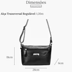 Bolsa Feminina Transversal Pequena em Couro Legitimo Caramelo