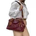 Bolsas Femininas De Couro Legitimo Lirom Macio Alta Qualidade Marsala