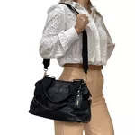 Bolsas Femininas De Couro Legitimo Lirom Macio Alta Qualidade Preta