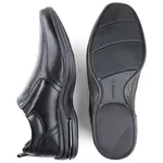 Sapato Social Masculino Pipper Em Couro Pelica Preto Airmove Preto