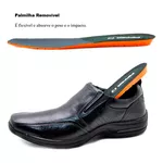 Sapato Social Masculino Pipper Em Couro Pelica Preto Airmove Preto