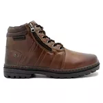 Bota Masculina Coturno Preto Marrom Modelo Com Zíper Laroche Chocolate
