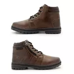 Bota Masculina Coturno Preto Marrom Modelo Com Zíper Laroche Chocolate