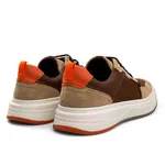 Tênis Sneakers Masculino Bavarone Taycan Ref.:35001 Café/Branco