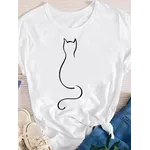 Camiseta Estampada Frente Gatinho Rabinho