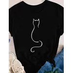 Camiseta Estampada Frente Gatinho Rabinho