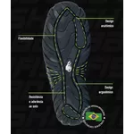 Sapatilha Náutica Antiderrapante Pesca Bike Mergulho + Capa Molinete Carretilha Preto